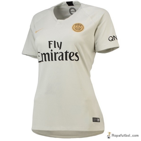 Camiseta Paris Saint Germain Replica Segunda Ropa Mujer 2018/19 Blanco